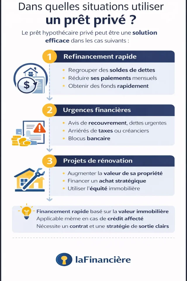 Pourquoi utiliser un prêt privé