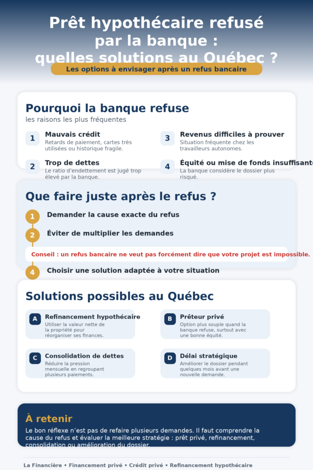 prêt hypothécaire refusé par la banque