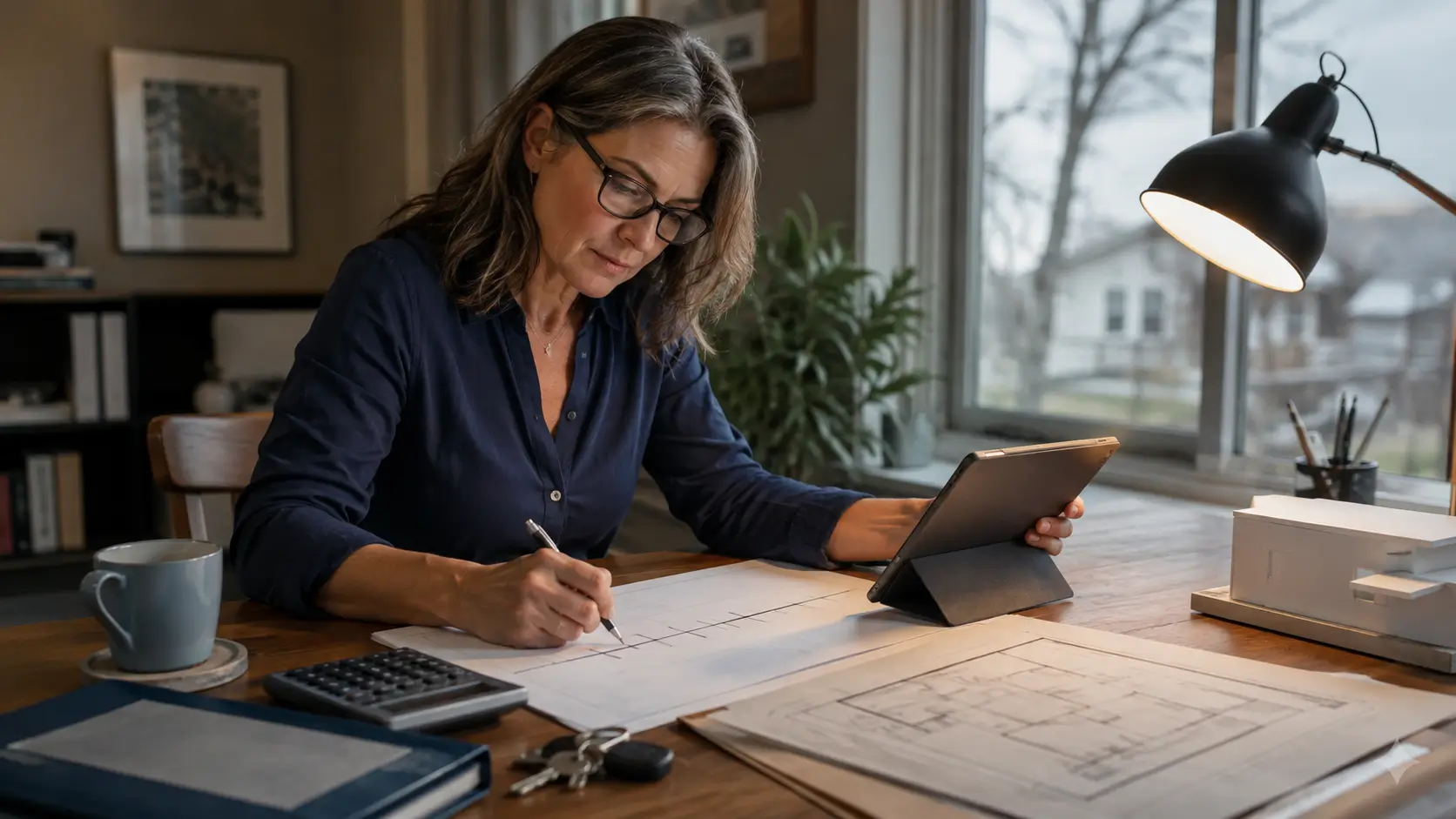 Propriétaire établissant un plan de remboursement pour un prêt temporaire.